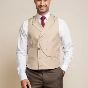 Cavani Lennox - Gilet Double Breasted Beige
