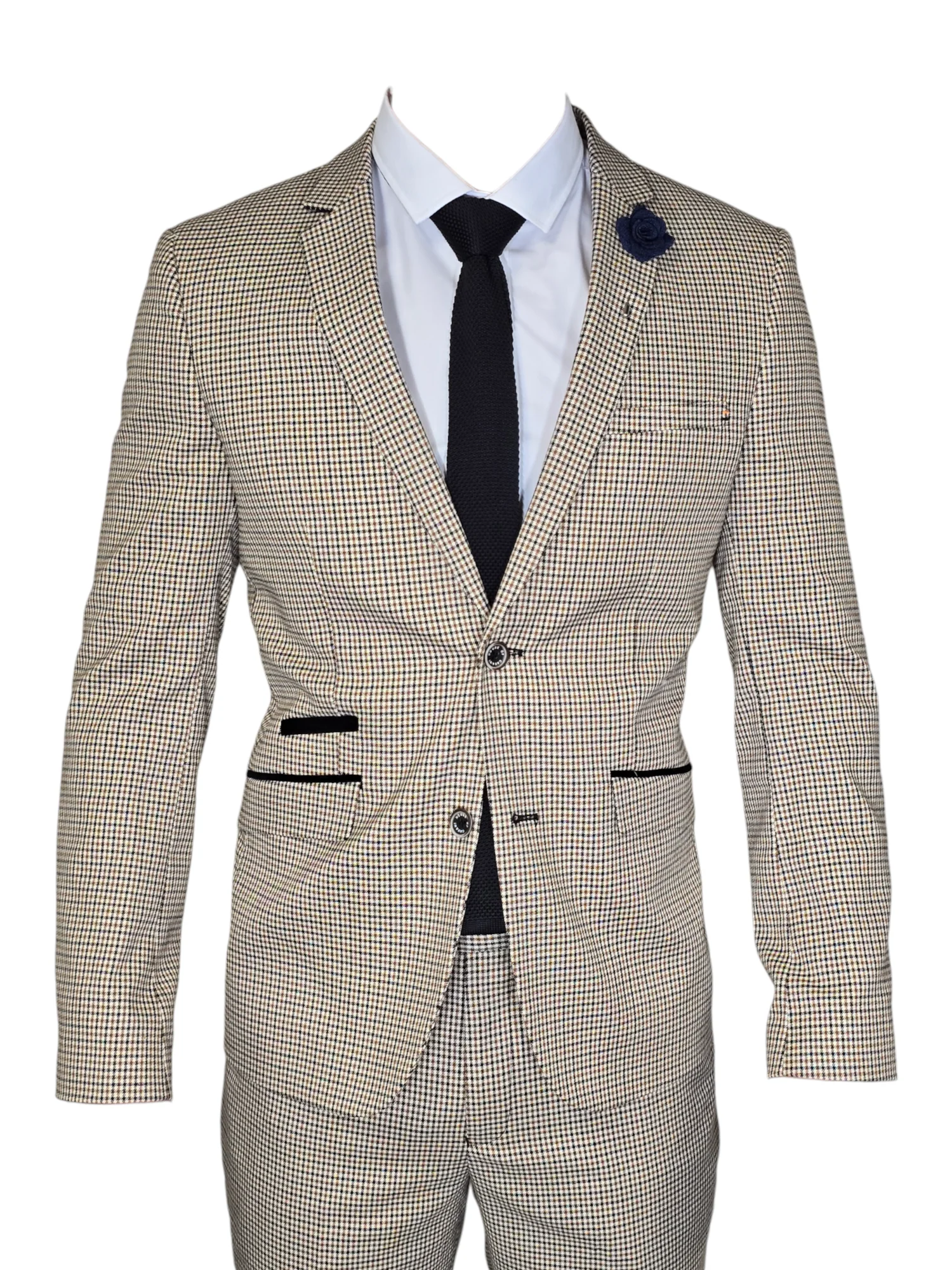 2-delig pak - geruit heren kostuum - Cavani Elwood houndstooth suit 2pc
