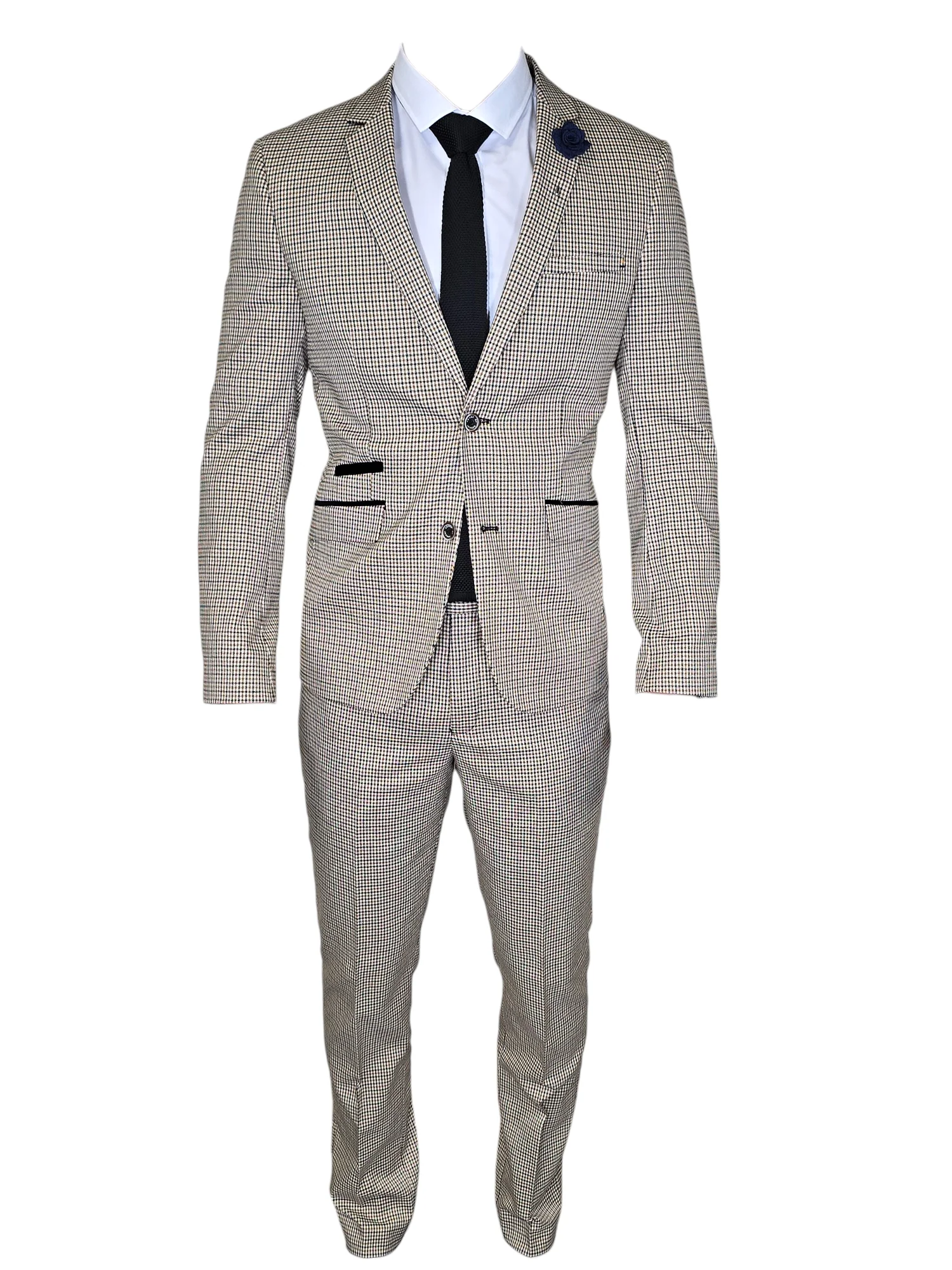 2-delig pak - geruit heren kostuum - Cavani Elwood houndstooth suit 2pc - Afbeelding 4