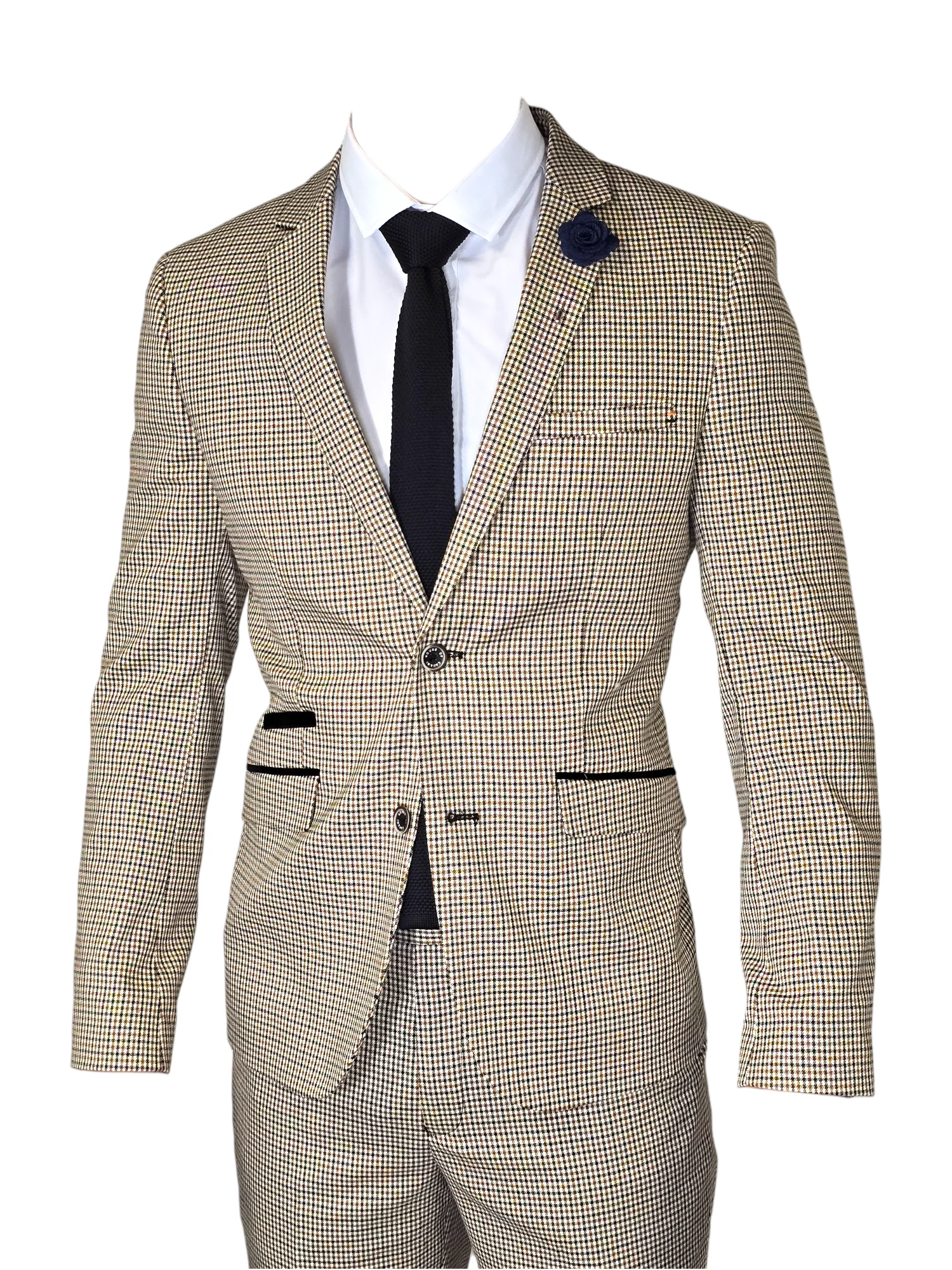 2-delig pak - geruit heren kostuum - Cavani Elwood houndstooth suit 2pc - Afbeelding 3