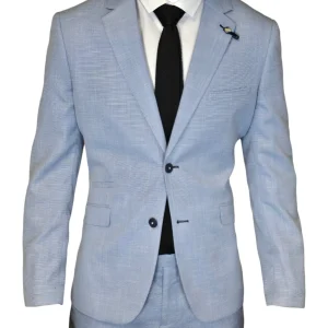 2-delig pak - slim fit lichtblauw pak - Cavani 2pc miami sky suit