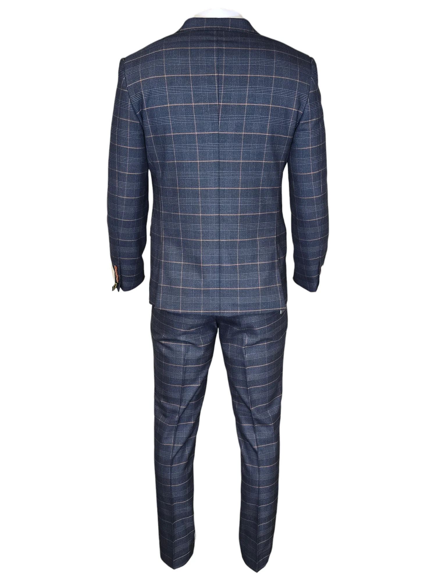 2-delig pak - Blauw geruit heren kostuum - Jenson marine blue 2pc - Afbeelding 6