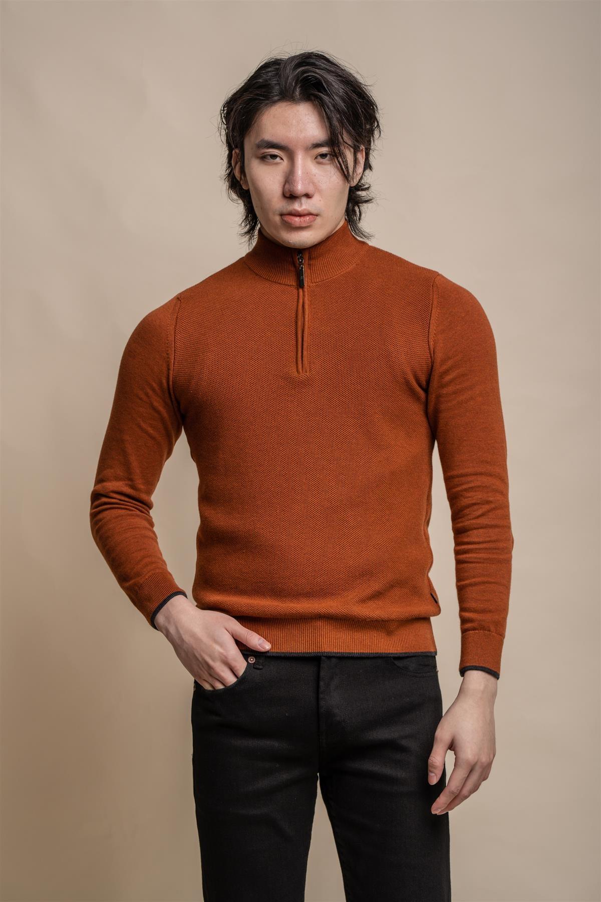 Kyle Rustic - Pullover Heren met Rits - Cavani