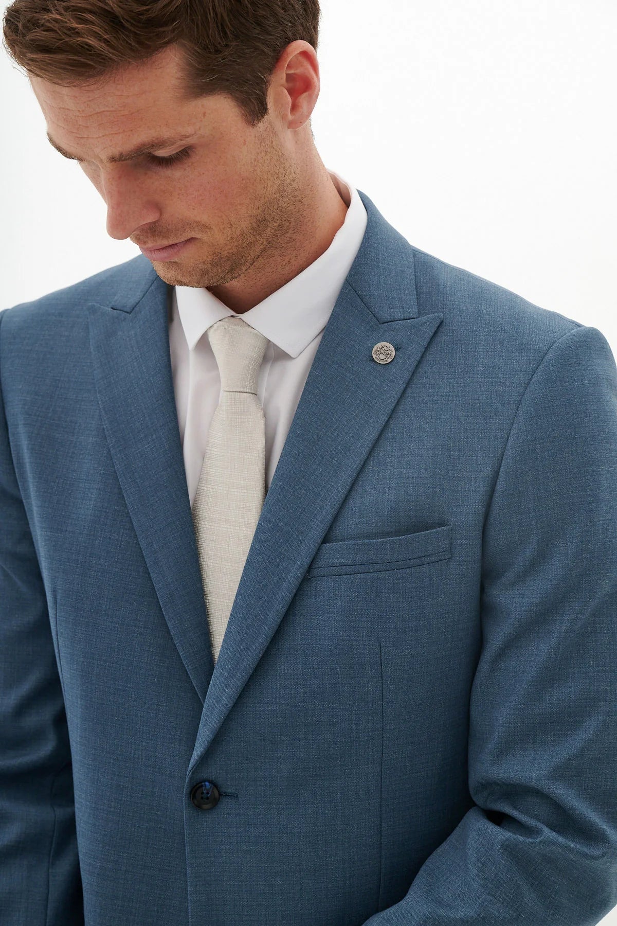 2-delig Heren Kostuum - Marc Darcy Finley Teal - Afbeelding 3