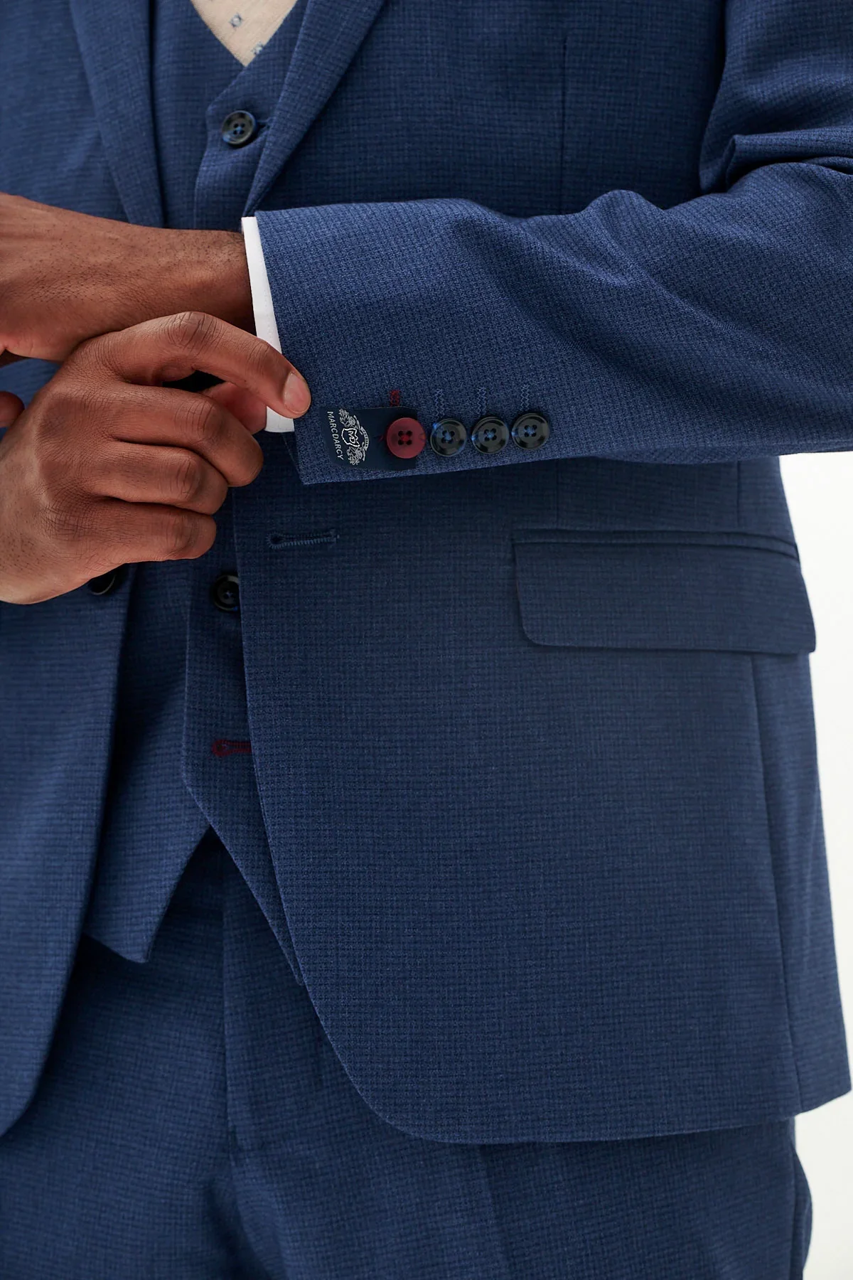 3-delig Heren Kostuum - Marc Darcy Ashley Navy - Afbeelding 8