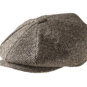 Melton Tweed Wool - Bird's Eye Brown Cap
