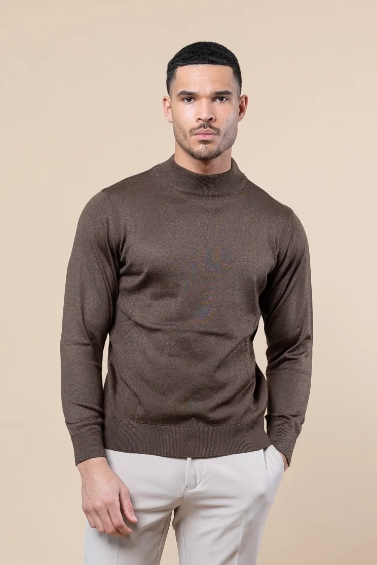 WOOL-BLEND Glans Turtle Neck