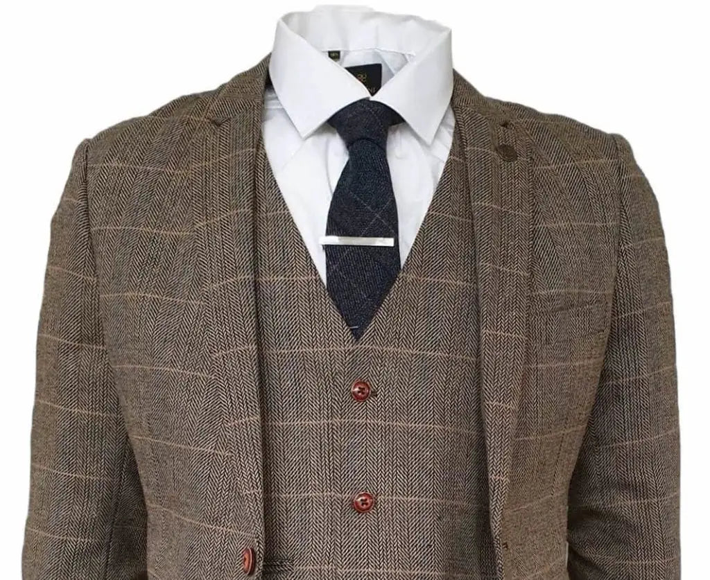 3-delig pak, Herringbone Brown Classic - Afbeelding 7