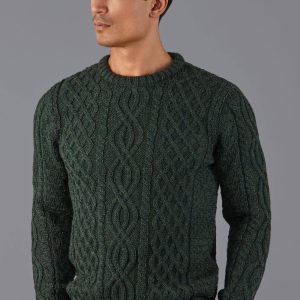 Jarvis Aran Cable sweater van 100% Britse wol voor heren