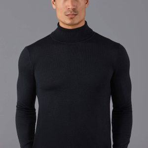 Extra fijne merinowollen trui met rolhals voor heren