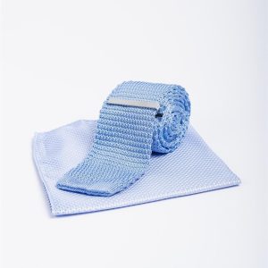 Stropdas Set Knitted Sky Blue - Cavani