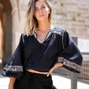 Puffsleeve Blouse Espanola Black
