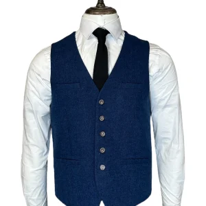 Cavani - Gilet Tweed Orson Blue