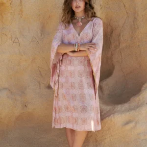 Tunic Wide Sleeves Pink Sunrise