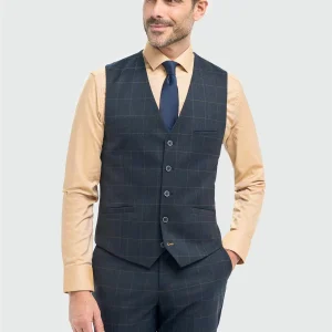 Cavani - Gilet Torino Navy Single Breasted