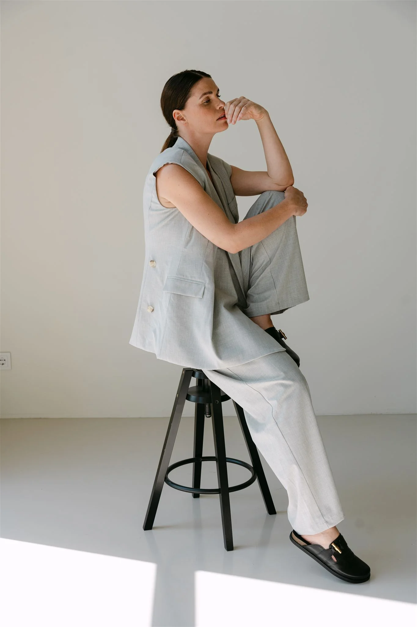 AlunaS6 Waistcoat | Light Grey - Afbeelding 6