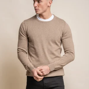 Cavani KN101 Fawn - Gebreide trui voor heren