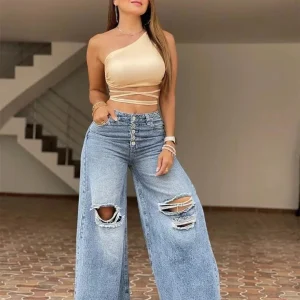 Baggy Jeans Dames Extra Lang