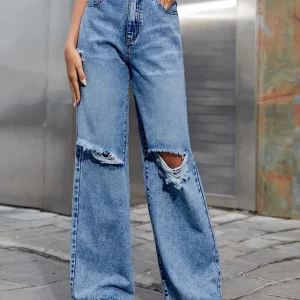 Baggy Jeans Dames Gaten