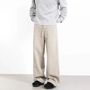 Beige Spijkerbroek Heren Baggy