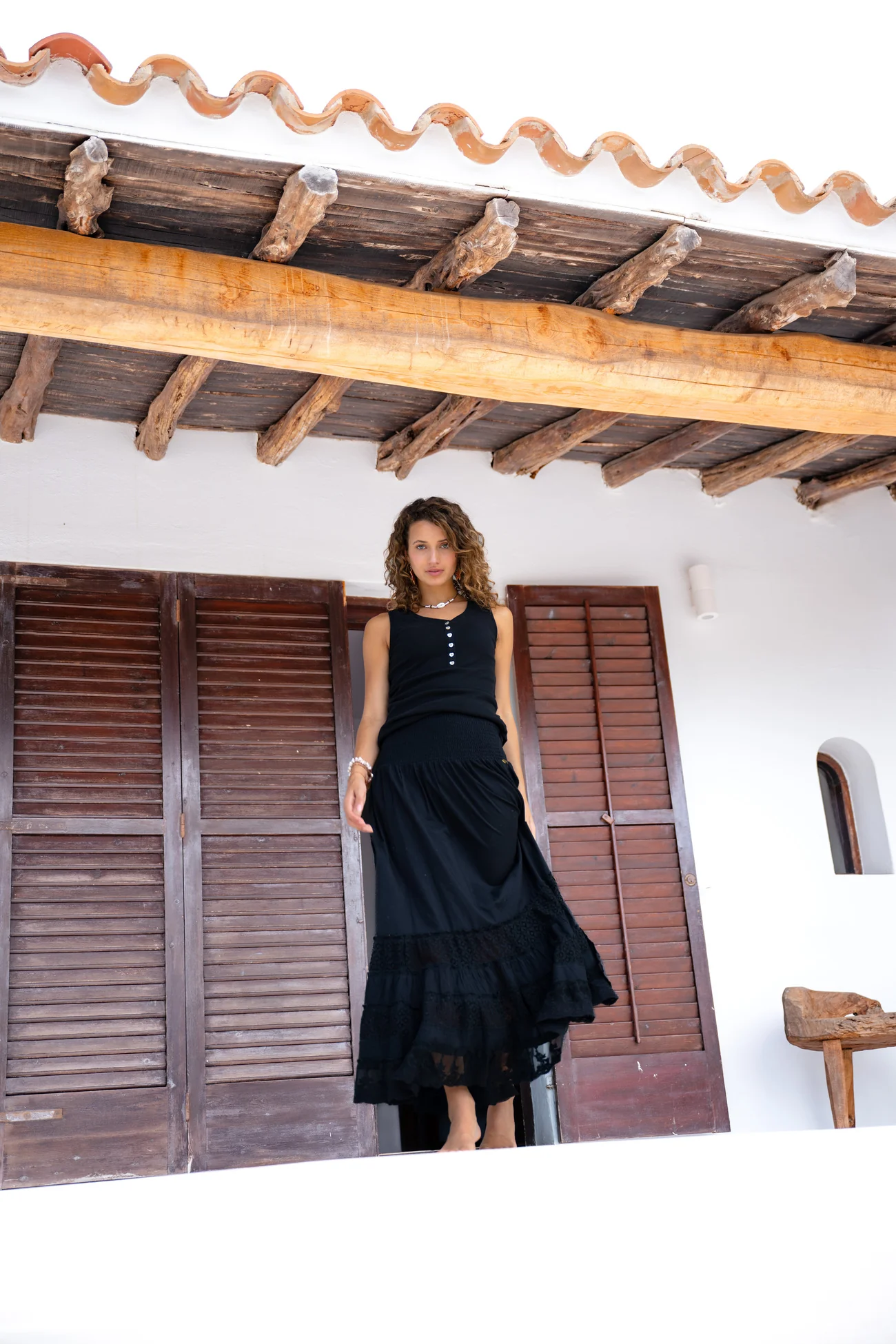 Rib Singlet Bodegas Black - Afbeelding 8