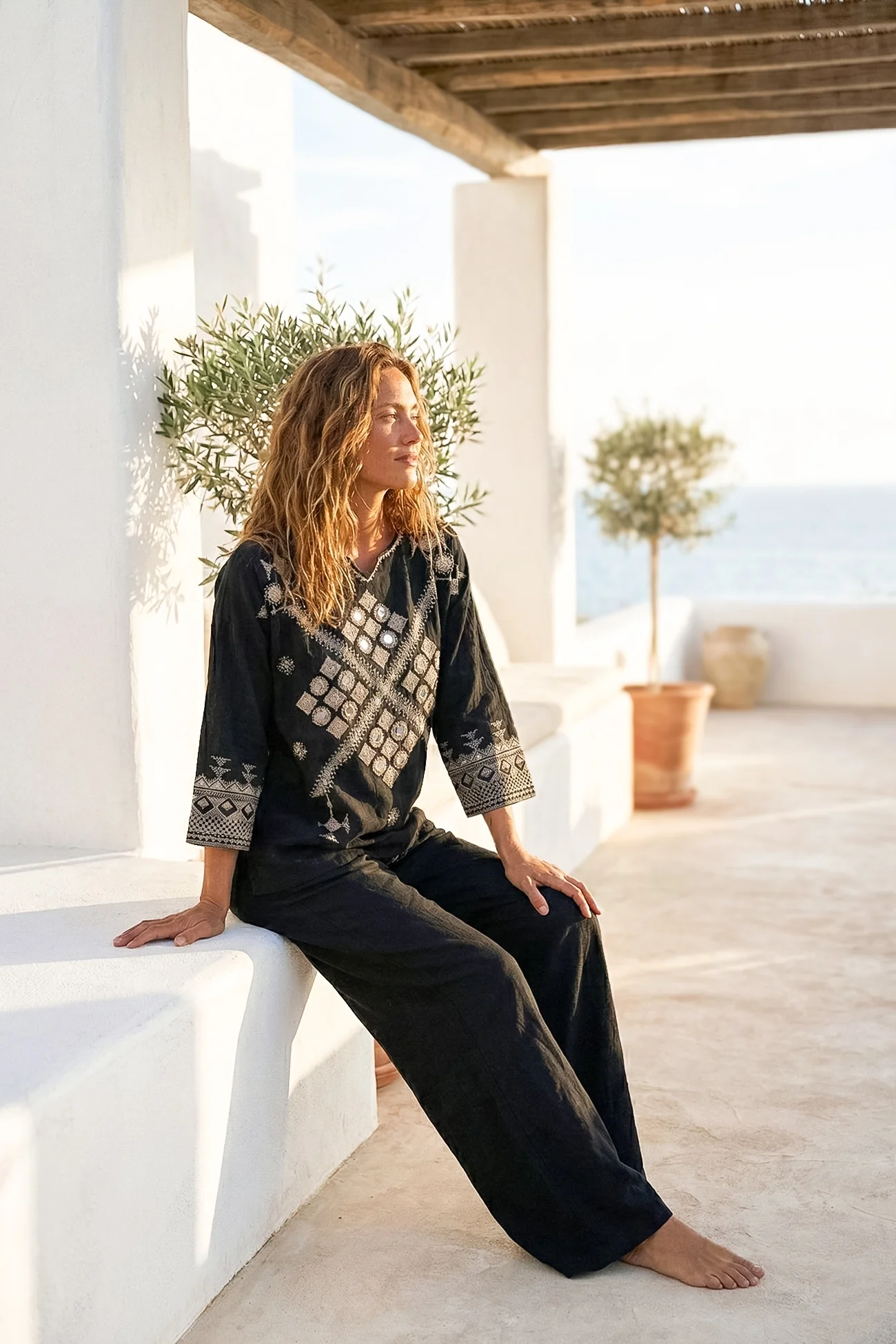 Pantalon Agar Bordado Black - Afbeelding 3