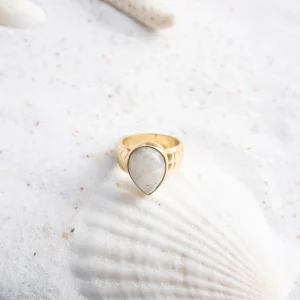 Ring Wide Drip Stone