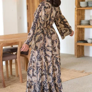 Dress Elena Paisley Black