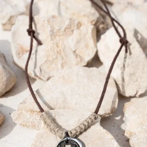 Necklace Silang Cross Brown