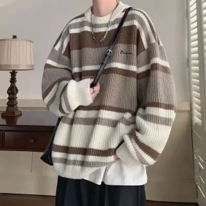 Bruine Oversized Trui Heren