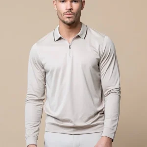 MERCERISED POLO TWO-TONE