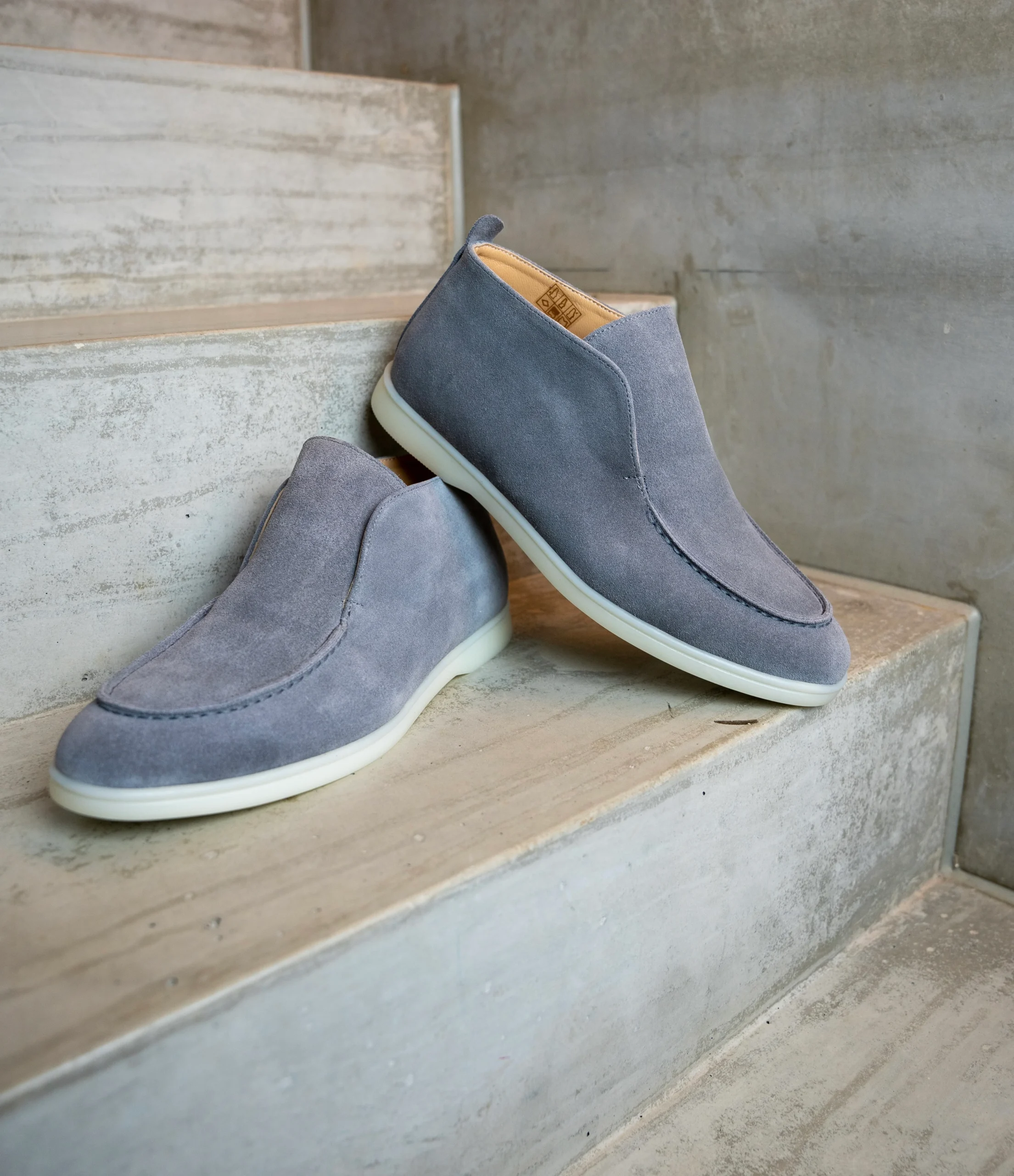 Slip-on Boat loafers High - Grijs