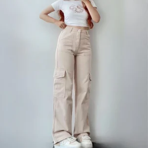 Cargo Broek Dames Beige