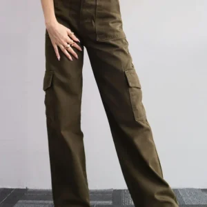 Cargo Broek Dames Donker Groen