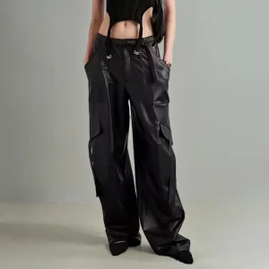 Cargo Broek Dames Leer