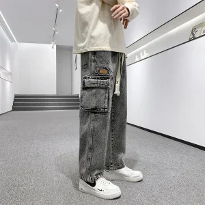 Cargo Jeans Heren Grijs