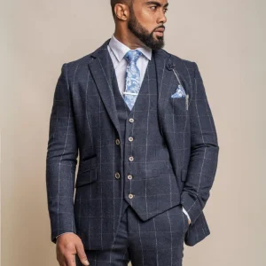 Cavani - Colbert Ruitpatroon Angels Navy Blue