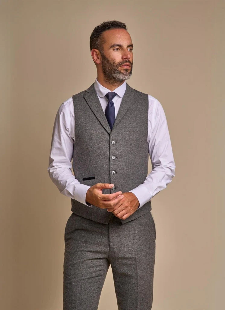 Cavani - Gilet Martez Grey Tweed - Afbeelding 2