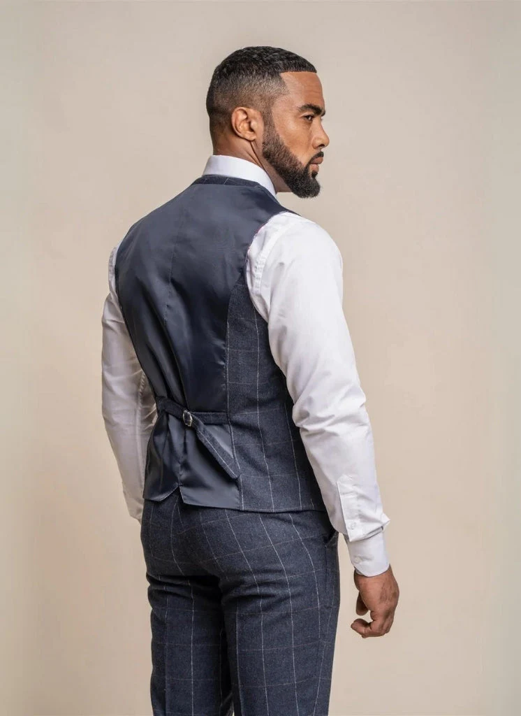 Cavani - Gilet Ruitpatroon Angels Navy Blue - Afbeelding 3