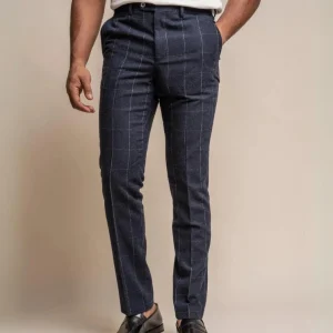 Cavani - Pantalon Ruitpatroon Angels Navy Blue