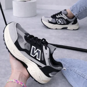 Sneaker Mona zwart- grijs