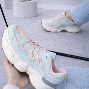 Sneaker Dana blauw met roze