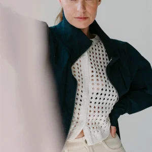 NoaS6 knitted top | White