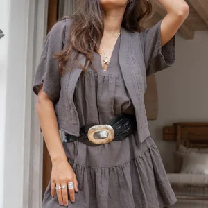 Short Dress Elia Plain Anthracite