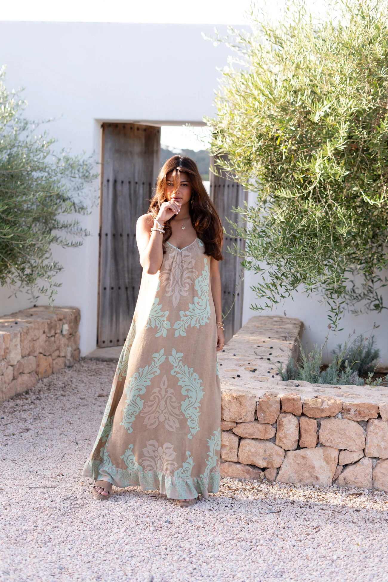 Strap Dress Danira Calinda Taupe - Afbeelding 6