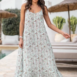 Strap Dress Madia Flower Mint