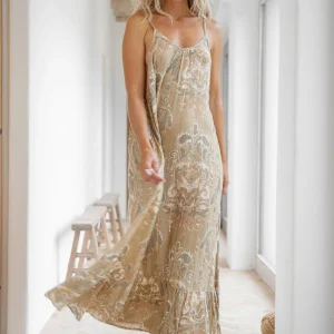 Dress Madia Barok Khaki