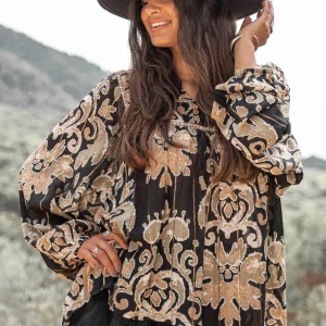 Blouse Kiki Barok Zwart