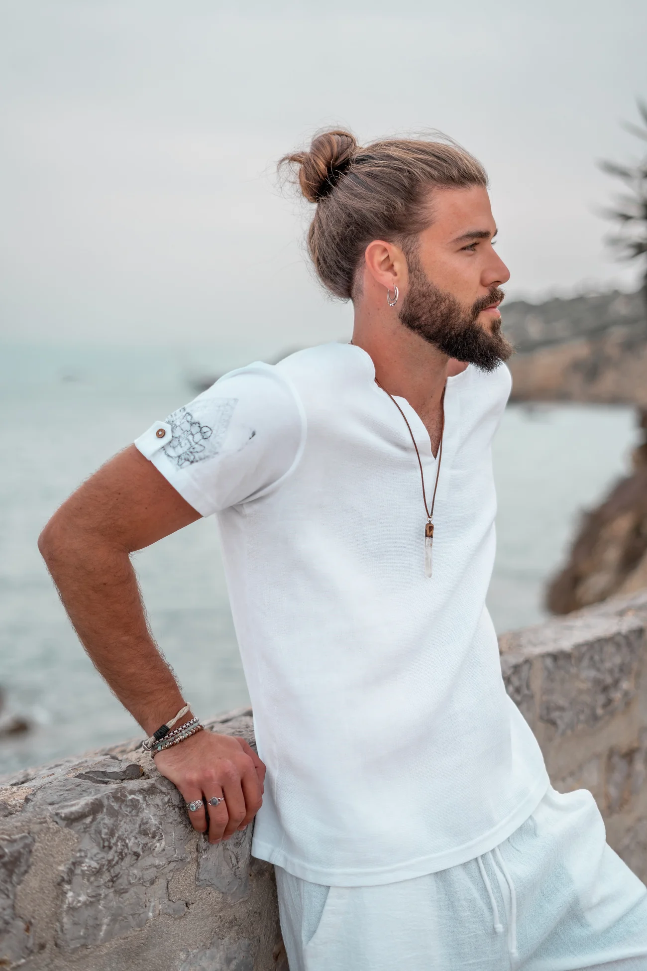 Shirt Chano Mandala White - Afbeelding 4