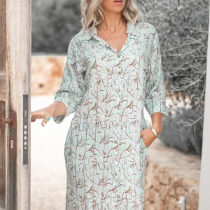 Blouse Aletta Flower Mint